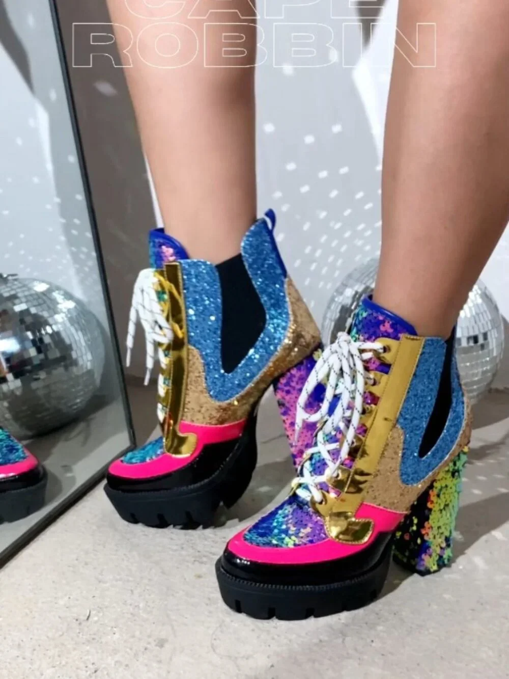 Chelsea Ankle Boots - Chunky Block Heels - Easy Slip On